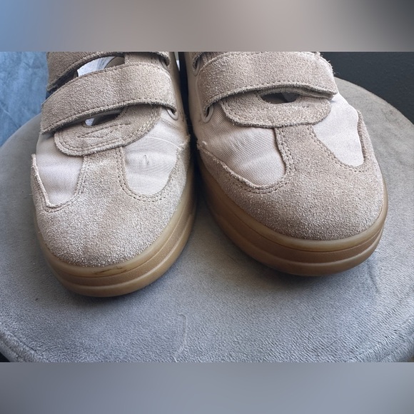 VERONICA BEARD Reagan Retro Velcro Sneakers Canvas Suede Sand/Eclipse Womens 7.5 - Picture 15 of 15